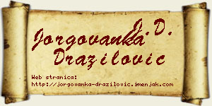 Jorgovanka Dražilović vizit kartica